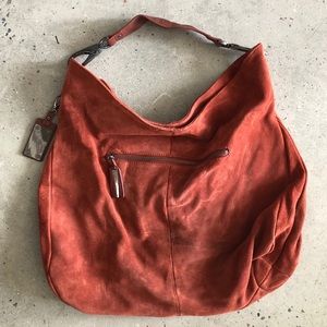 Suede Kenneth Cole Satchel in Rust Color